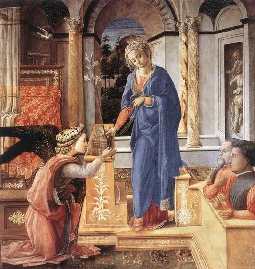 Fra Filippo Lippi The Annunciation with two Kneeling Donors